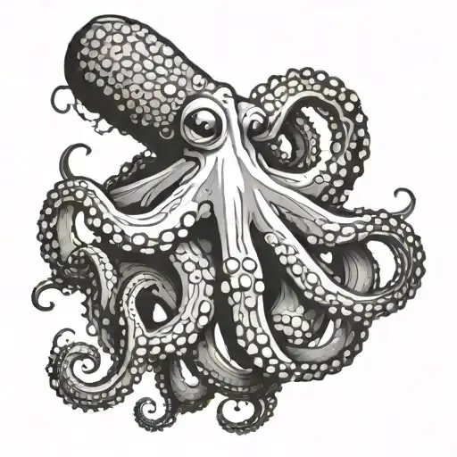 Octopus With Deattached Tentacle