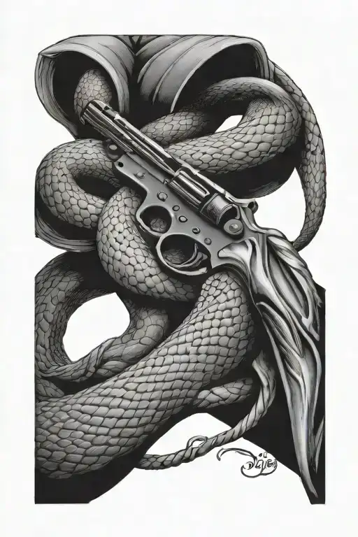 Fuck With My Family And Find Out With A Gun Intertwined Along With A Snake