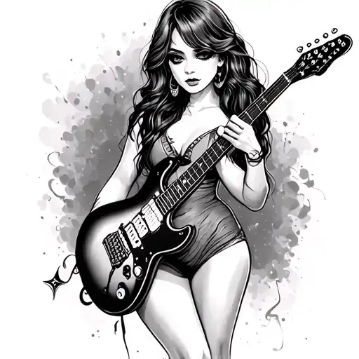 Sexy Guitar Girl