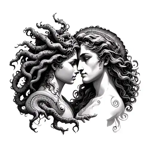 Perseus And Medusa Loving Each Other
