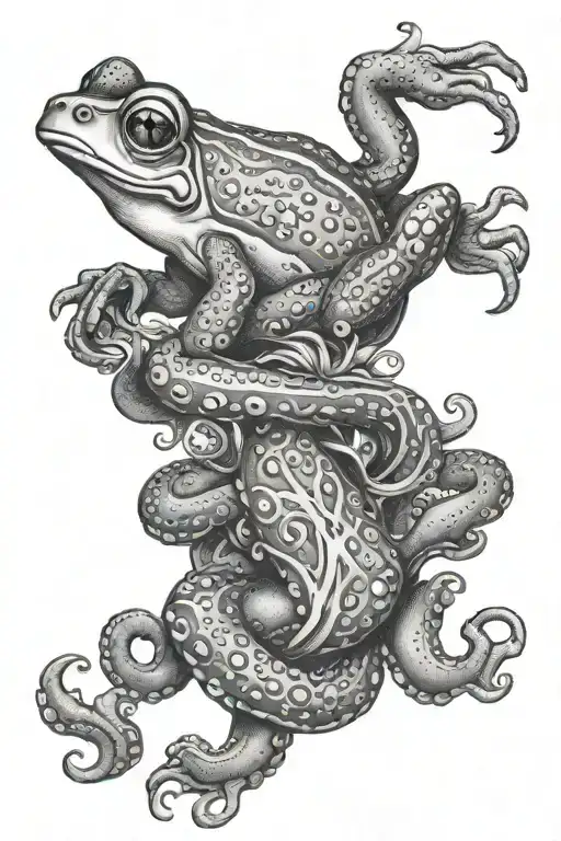 Frog And Sea Goddess Octopus
