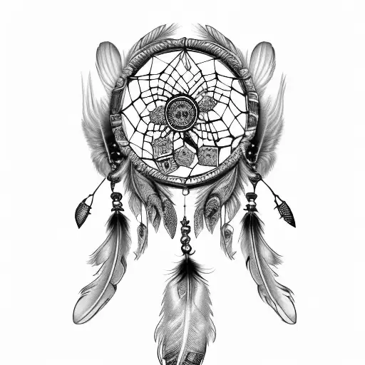 Dreamcatcher Feathers And Flowers
