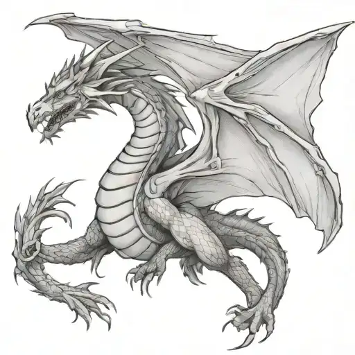 Fantasy Dragon Flying Feminine