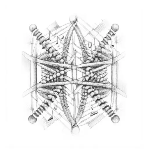 A Dna Double Helix With Musical Notes