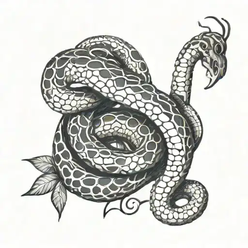 Rattlesnake Coiled Inside Surrounded My Music Notes