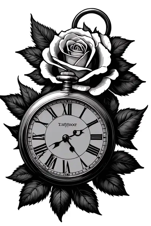 Rose And Pocket Watch