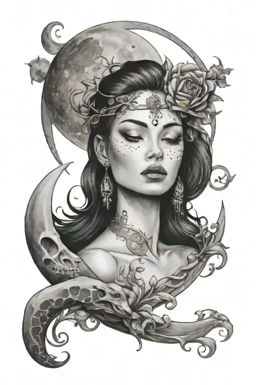 Celestial Women In Moon