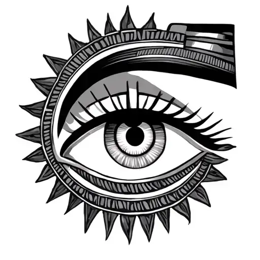 Sun And Eye Of Ra Egyptian God