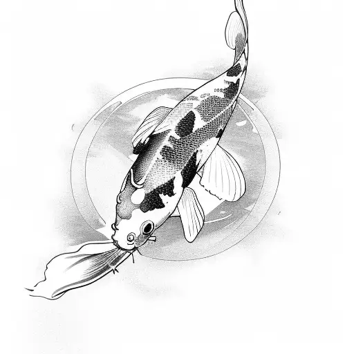Two Koi Fish Minimalist