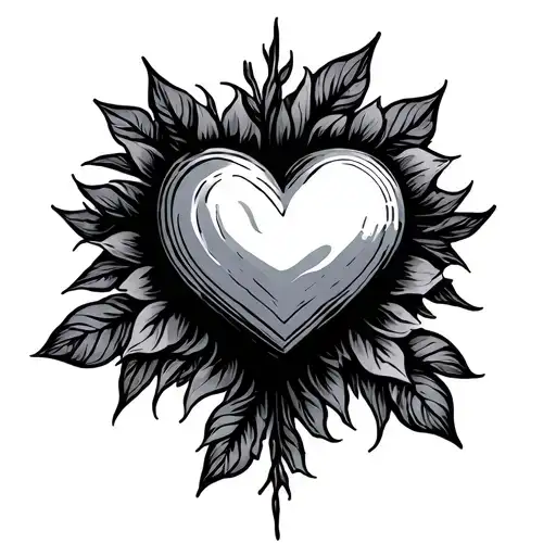 Thin Line T With A Heart