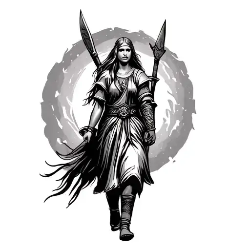 Viking Tattoo On My Daughter Walking