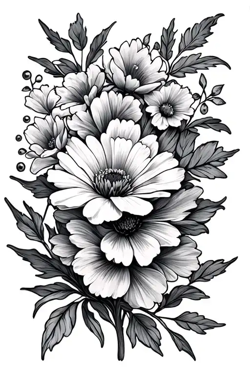 February And March Birth Flower Intertwined Within