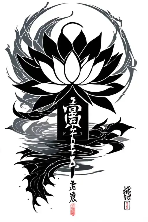 Avater The Last Airbender Elements With White Lotus Symbol