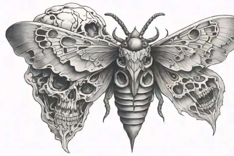 Moth In The Middles Skulls On The Outside