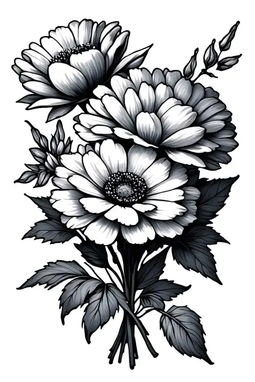 July Birth Flower Bouquet