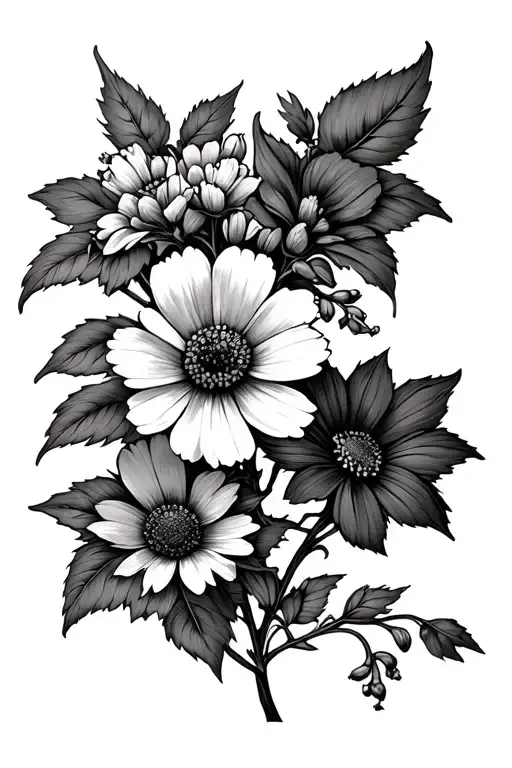 Vine Filled With Wildflowers