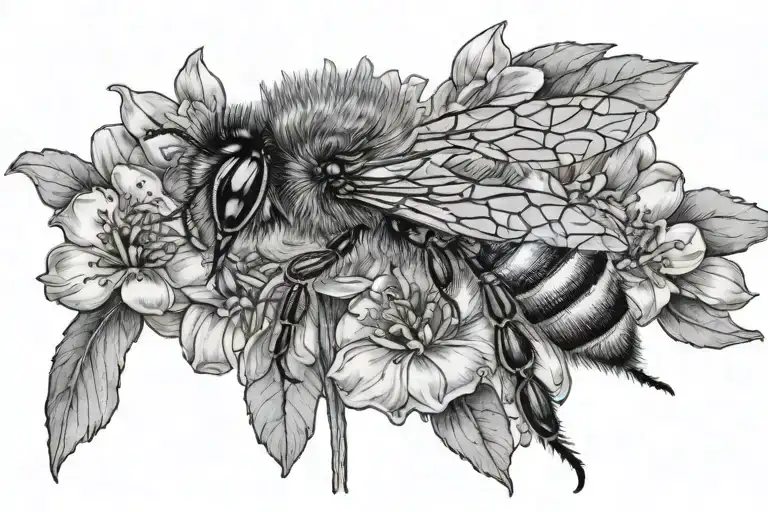 Bee Collecting Nectar