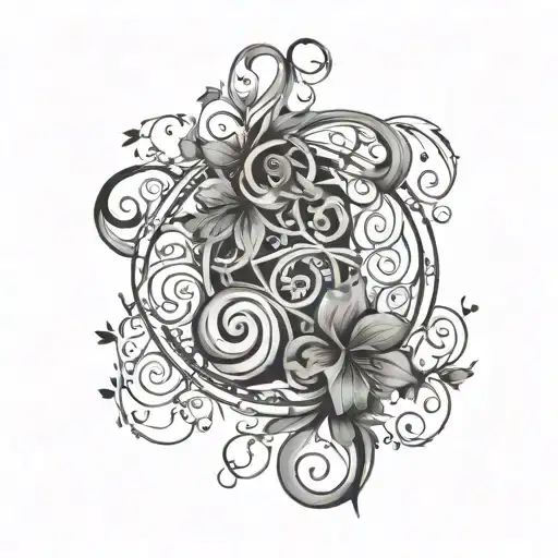 An Intricate Soul Symbol Intertwined With Delicate Vines And Leaves