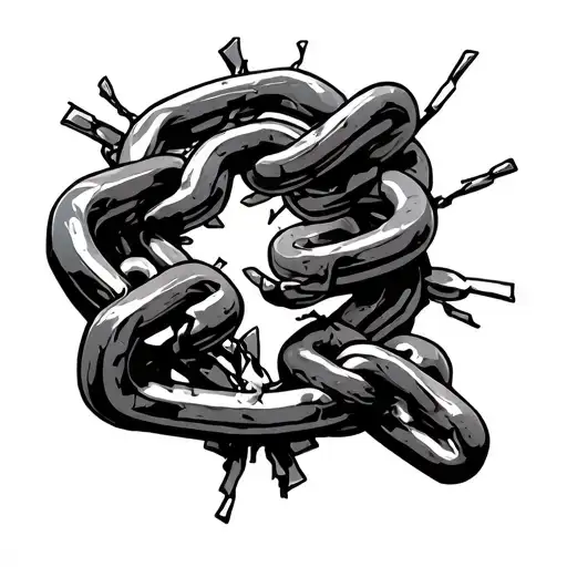 Broken Chain Wrapped