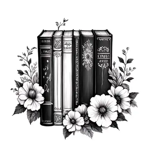 Dark Romance Books Surrounded By Florals