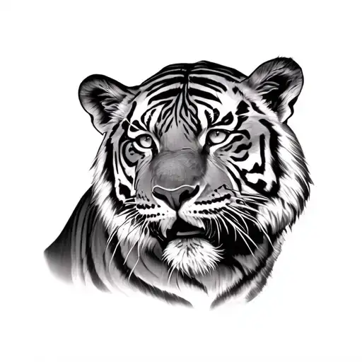 Tiger On Chest With Grandad 17-08-1951 To 15-01-2015