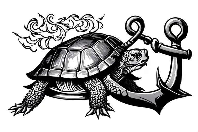 Anchor With Ohana Tortoise Inside