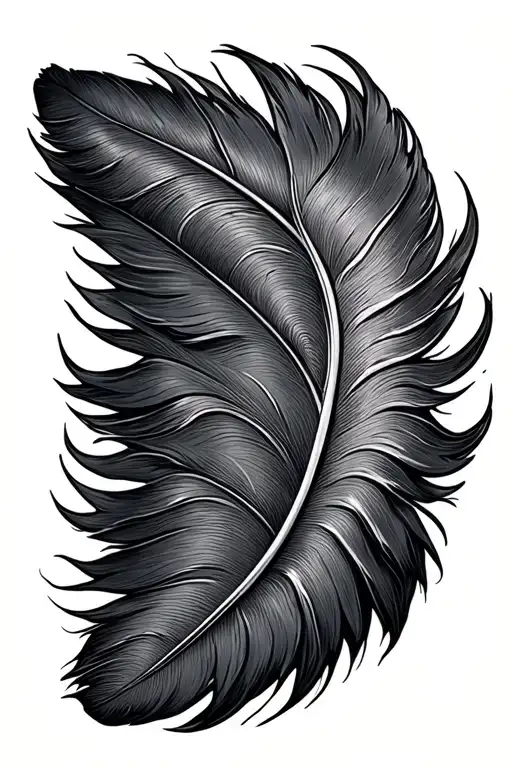 Feather Half Tooled Leather
