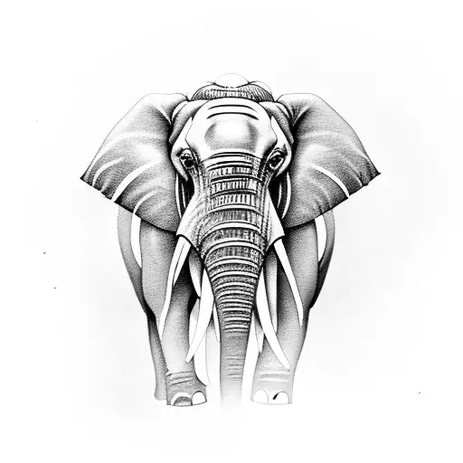 Jewelled Tusks Of An Elephant Without The Body Or Face Of An Elephant In A Jungle Background