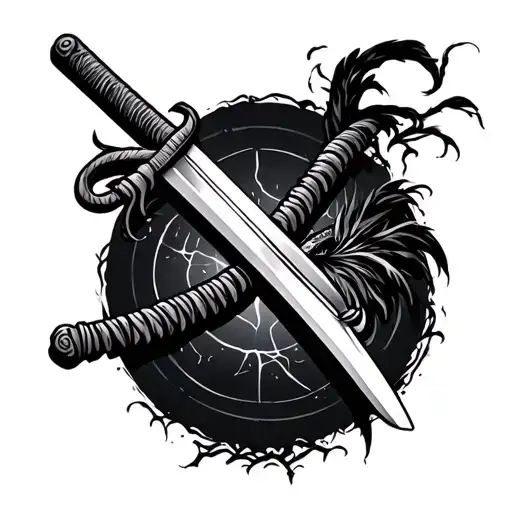 Samurai Sword Tattoo Design