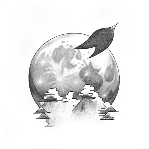 Bright Moon At Night