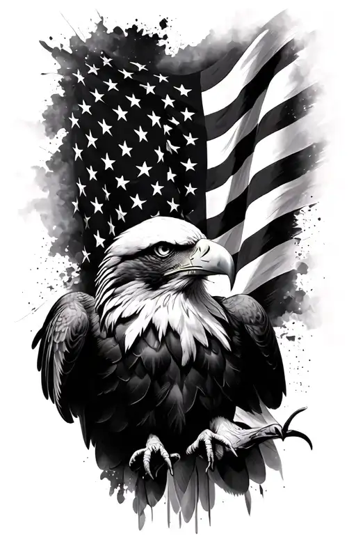 Eagle And American Flag Morphing