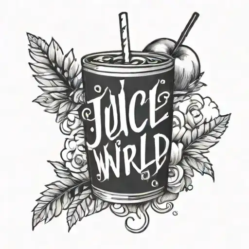 Incorporate Juice Wrld Lyrics Into A Tattoo Design Featuring A Black Band Motif