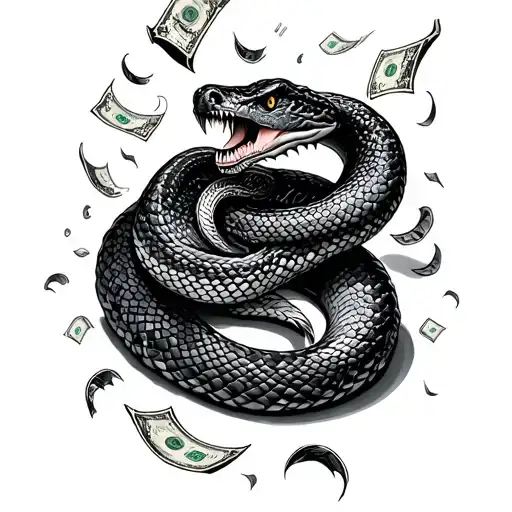 Snake And Money Raining