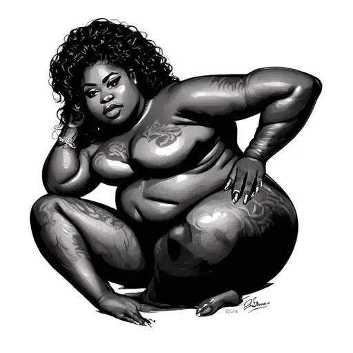 Bbw Black Woman Posing