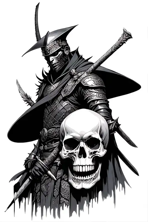 Samourai And Death Skull