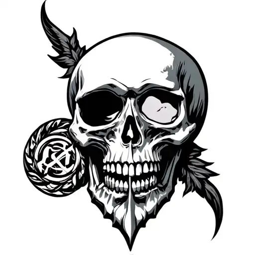 Alpha Omega Stoic Skull