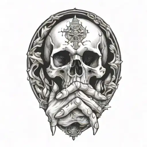 Memento Mori Skeleto Hand Holding