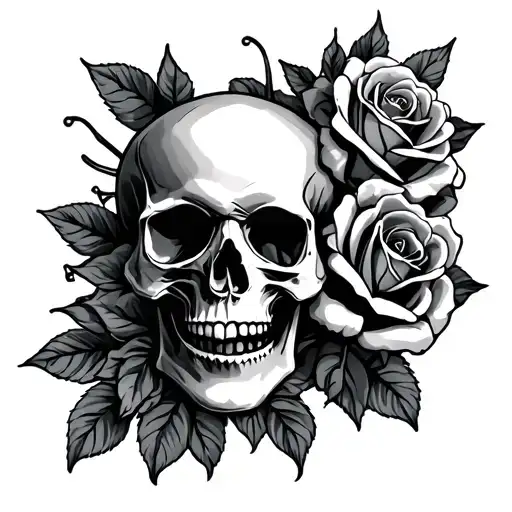 Roses And Skull