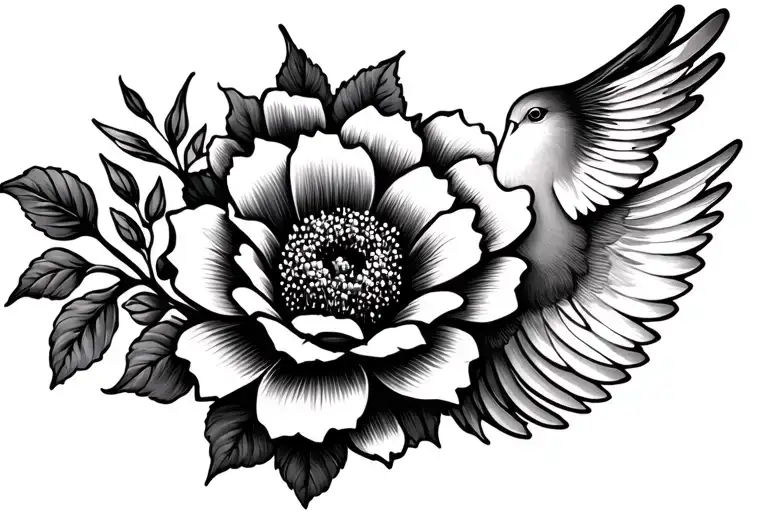 Flower And Dove