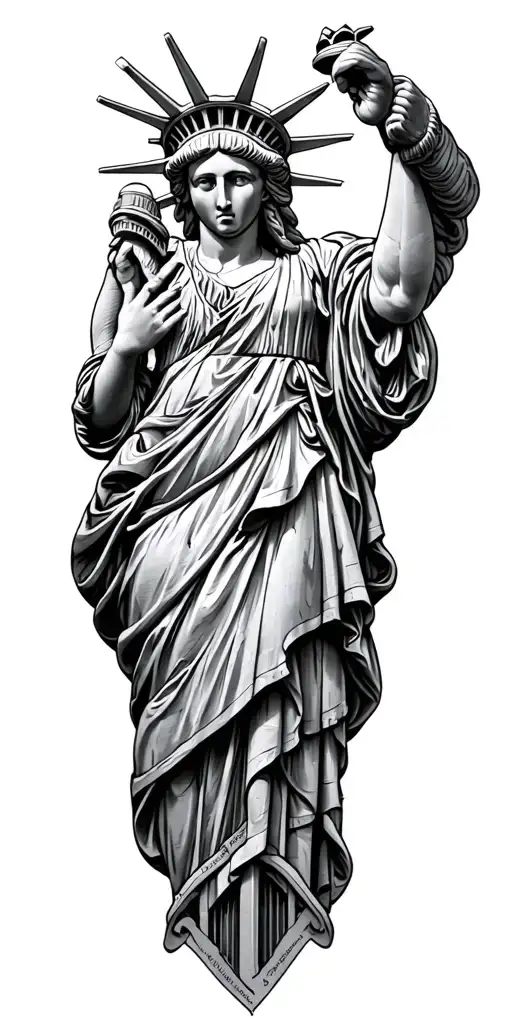 Us Constitution Intertwined With The Liberty