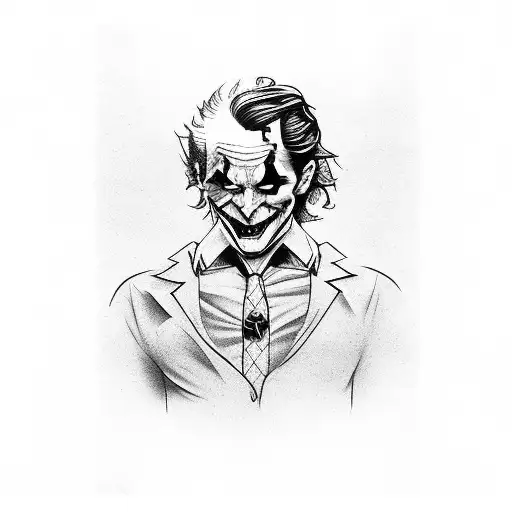 Men's Chest Tattoo The Joker