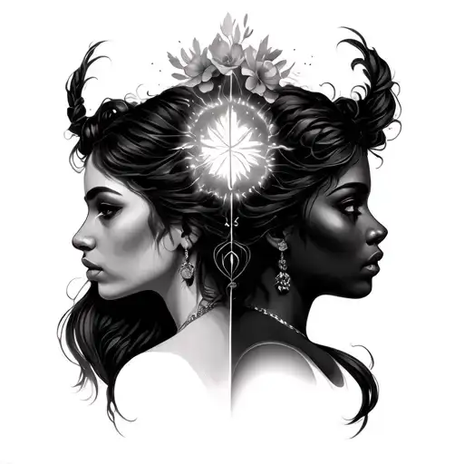Gemini Sisters Facing
