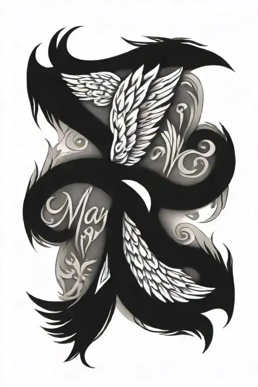 Ivette Diaz Name With Angel Wings And May 1St 2024 Date