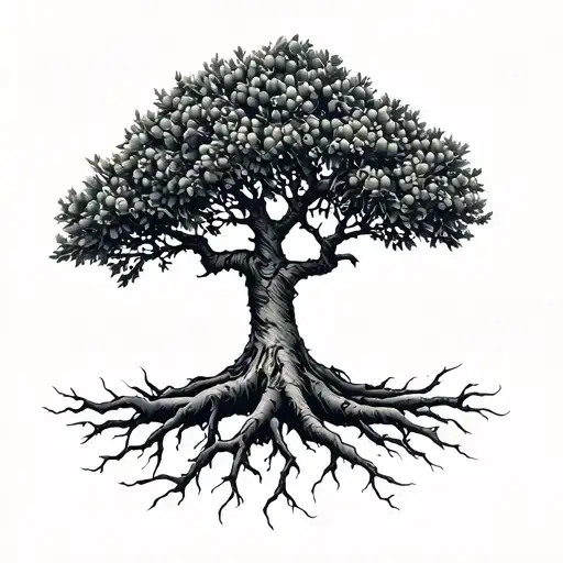 Olive Tree With Roots