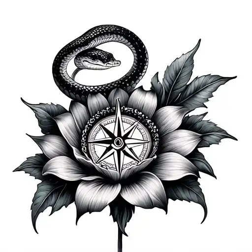 Snake Compass Spider Lilly Flower