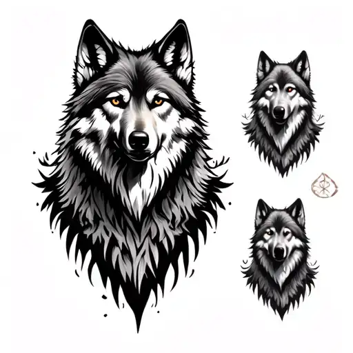 Wolf With Woods