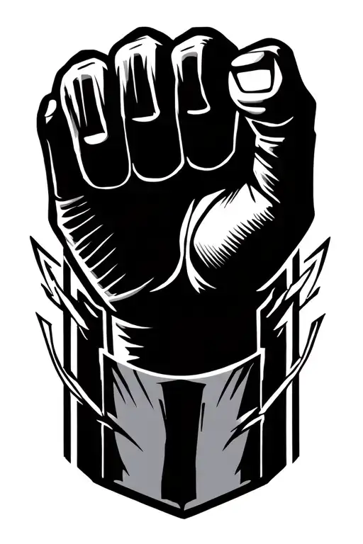 Black Power Fist Negative Space