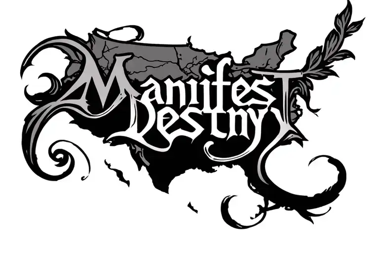 Manifest Destiny Word Written