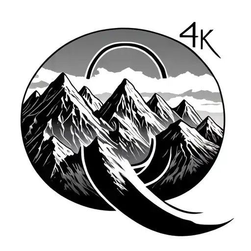 Mountain Peaks The Letter Q The Word Quality 4K