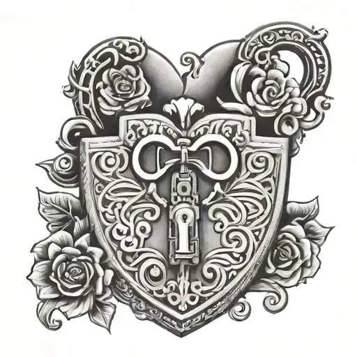 The Word Melissa With A Love Heart Shaped Lock